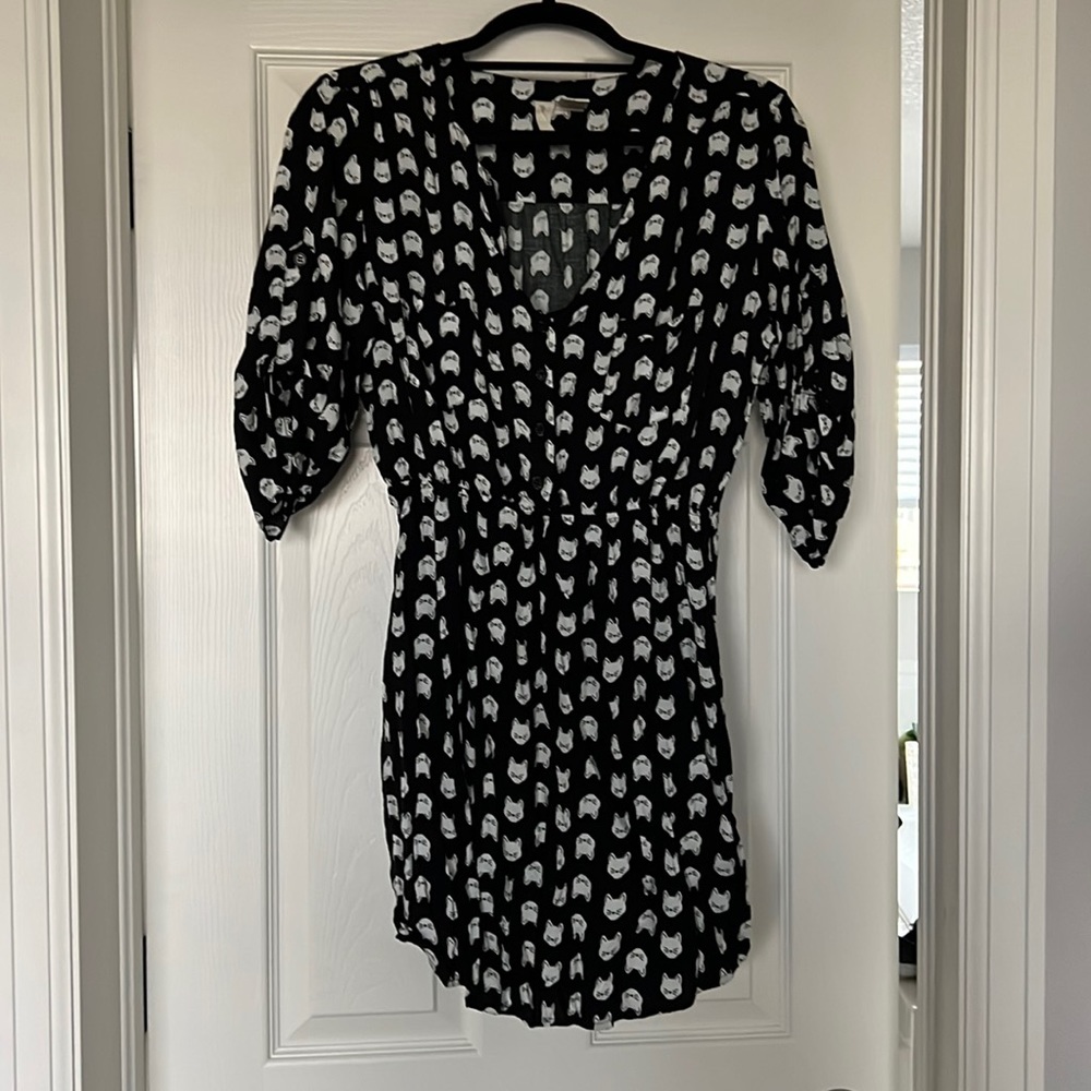 Cat print dress